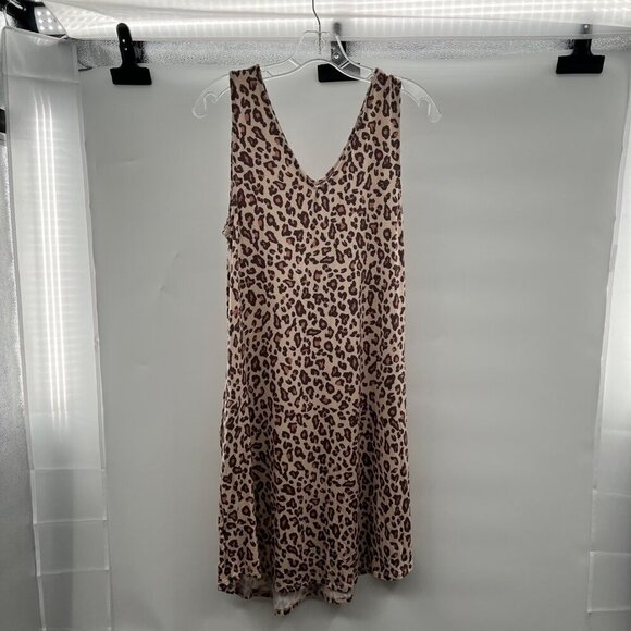 Maurices 24/7 Womens Leopard Print Sleeveless Shift Dress Knee Length Size Small - Picture 6 of 9